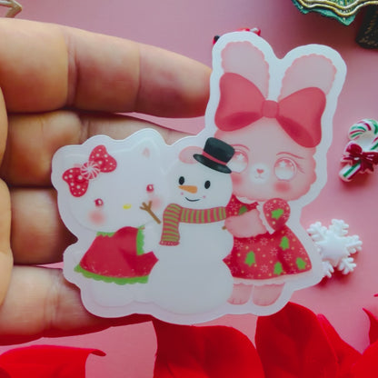 LILLY BUNNY CHRISTMAS STICKER