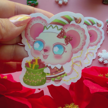 COTTON PUFF ELF HELPER STICKER